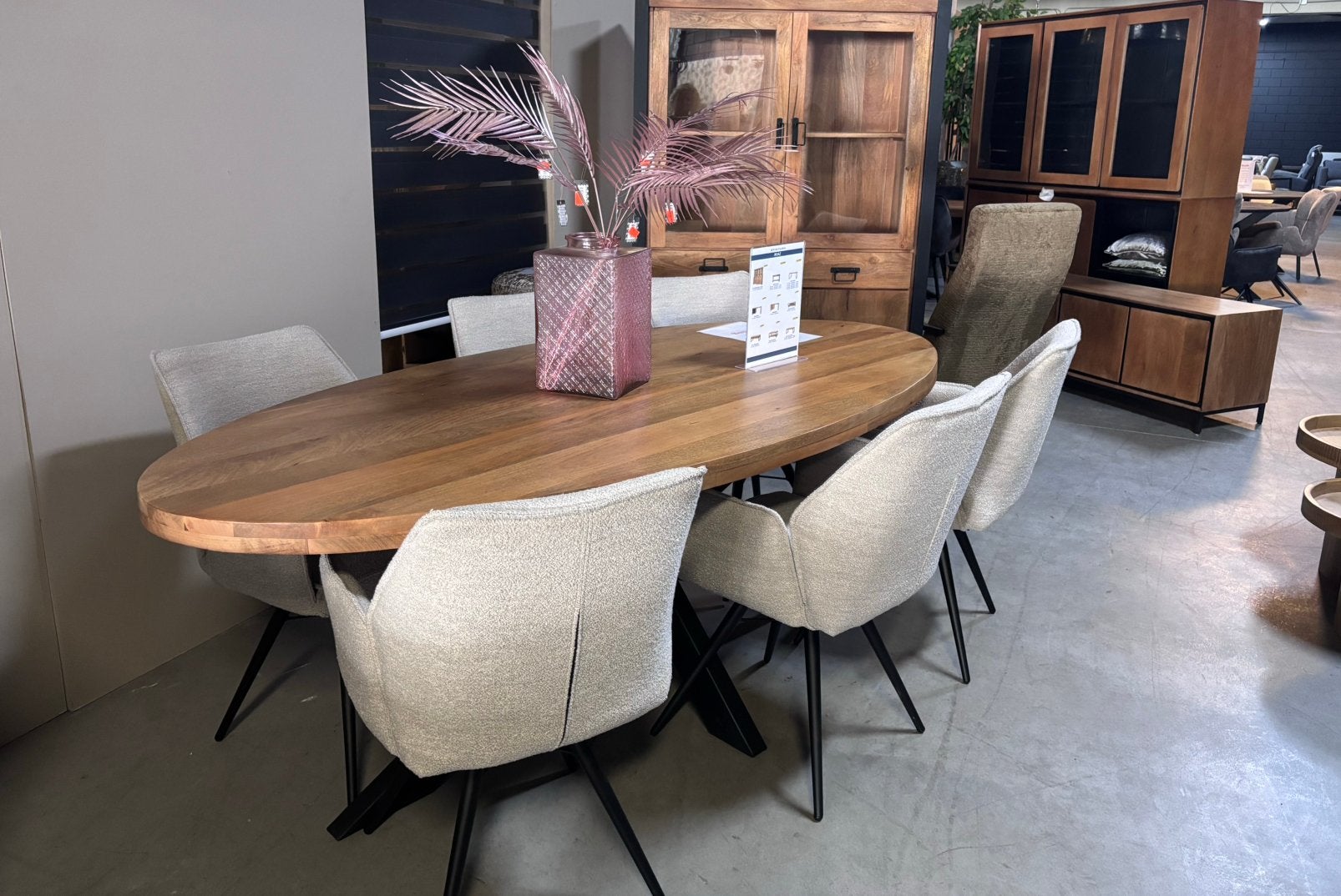 Set van 6 eetkamerstoelen (crème teddy)