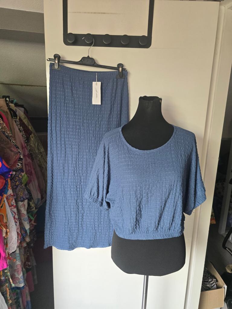 Dames rok set nieuw van ambika gereserveerd, Kleding | Dames, Jurken, Maat 38/40 (M), Blauw, Nieuw, Ophalen of Verzenden