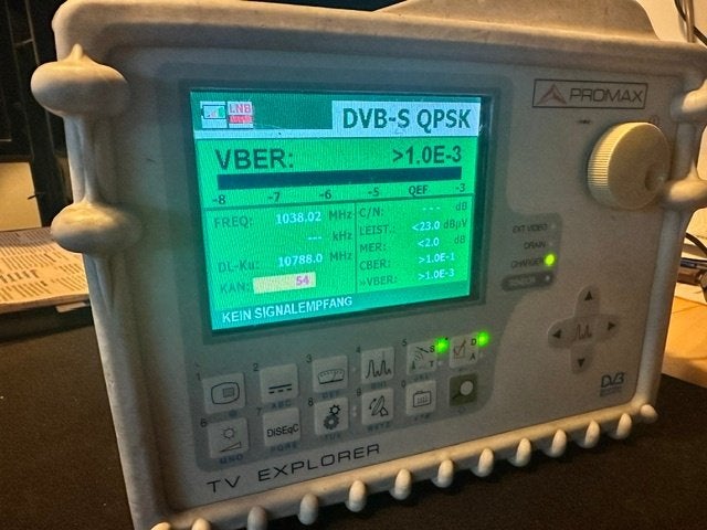 PROMAX  SATELLIET SIGNAAL METER, Audio, Tv en Foto, Ophalen of Verzenden, Gebruikt, (Schotel)antenne-accessoires, Overige merken