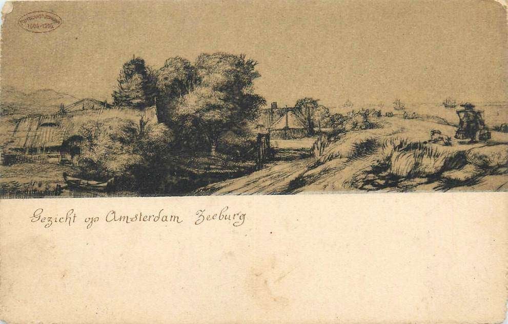 304-070-049 Zeeburg Gezicht op Amsterdam, Verzenden, Voor 1920, Noord-Holland