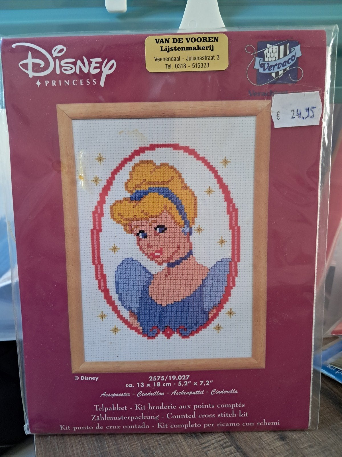Disney Princess Assepoester Borduurpakket - Nieuw, Ophalen of Verzenden, Nieuw, Handborduren, Borduurpakket