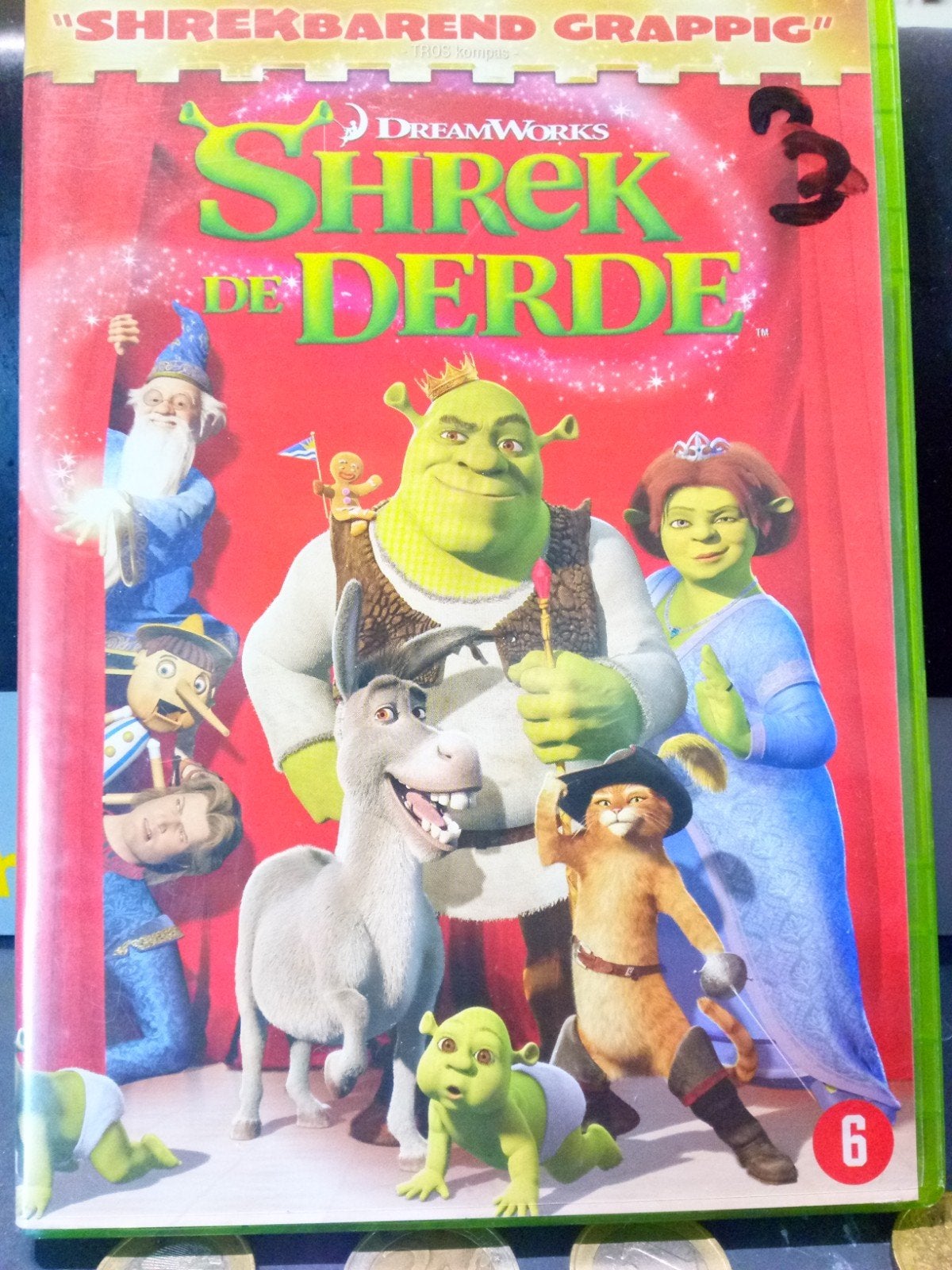 Shrek de Derde (Shrek the Third) DVD - Tekenfilm, Gebruikt, Amerikaans, Nederlands, Ophalen of Verzenden
