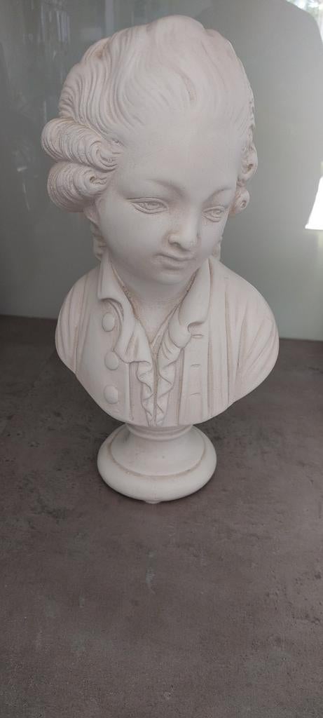 Borstbeeld van Mozart - Klassieke Componist Buste, Antiek en Kunst, Minder dan 20 cm, Gips, Buste, Ophalen of Verzenden