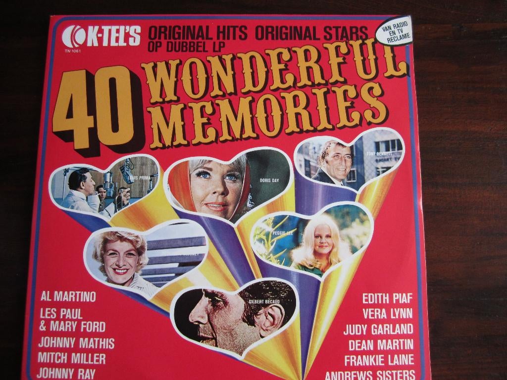2 LP - K-tel's 40 Wonderful Memories, Cd's en Dvd's, Vinyl | Verzamelalbums, Ophalen of Verzenden, Zo goed als nieuw, 12 inch