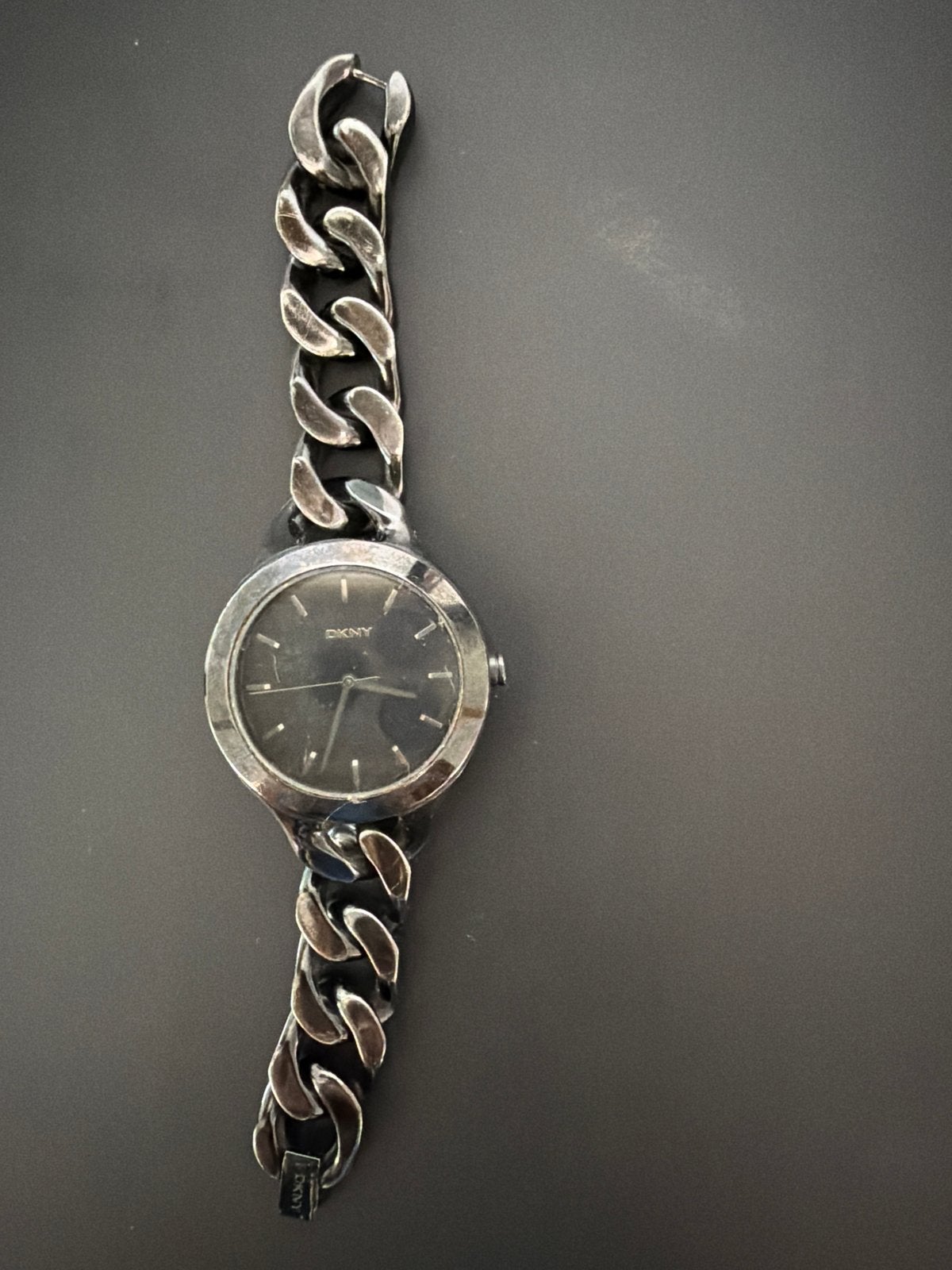 DKNY Analoog Horloge Zwart met Stalen Band NY-2219, Staal, Gebruikt, Staal, DKNY