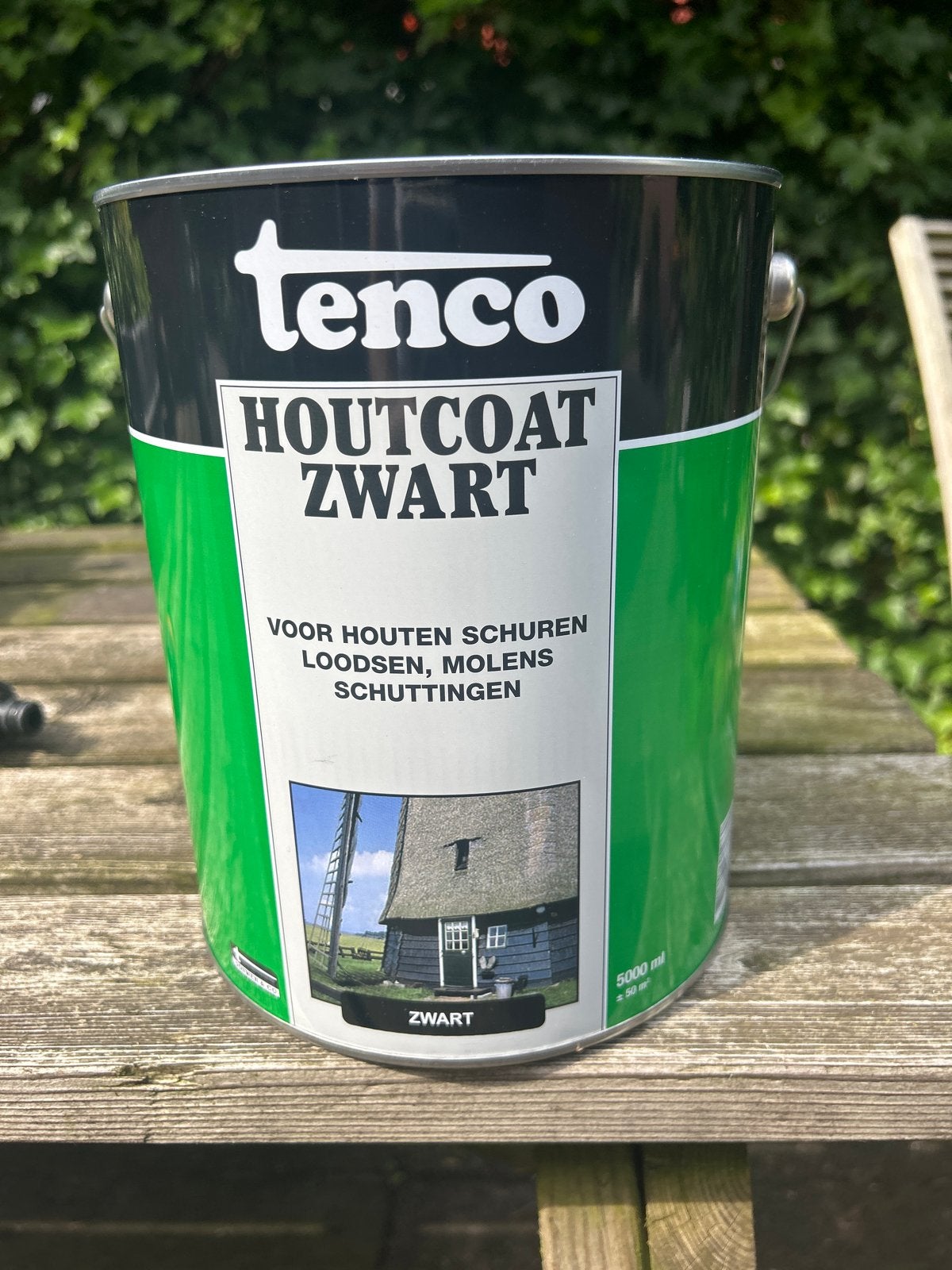 Tenco Houtcoat Zwart - 5 liter, Ophalen, Zwart, Nieuw, Beits