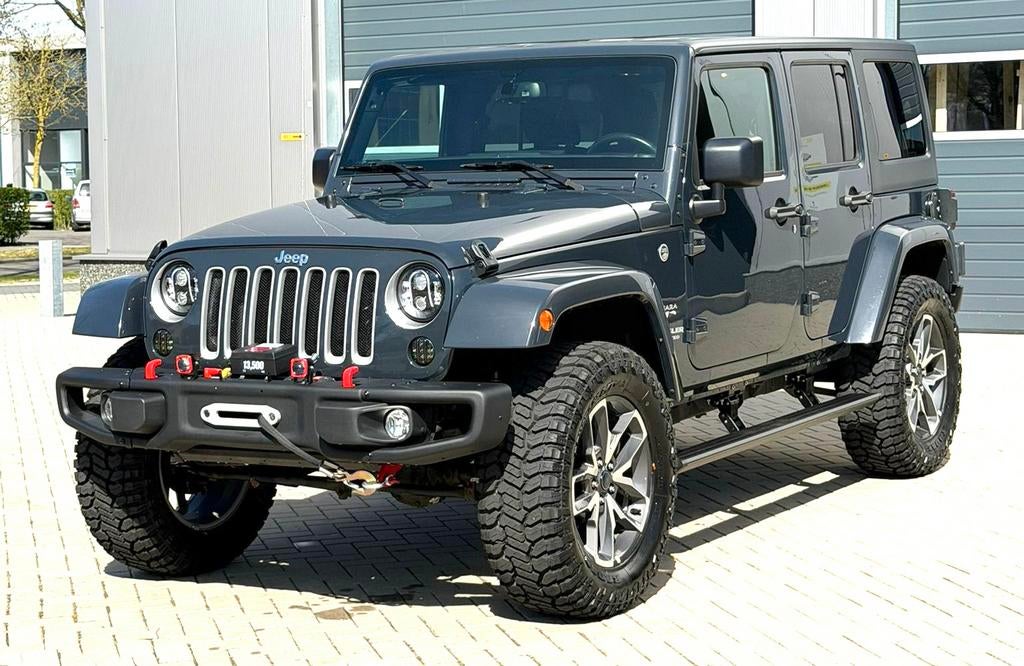 ‼️JEEP WRANGLER JK 3.6 V6 284PK SAHARA FINAL EDITION BJ2017, Auto's, Jeep, Automaat, Stof, Zwart, Bedrijf