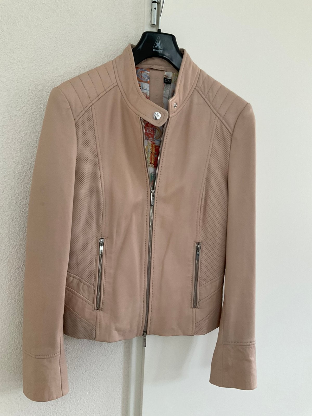 ARMA woman leren jasje, Beige, Maat 42/44 (L), Ophalen of Verzenden, Zo goed als nieuw