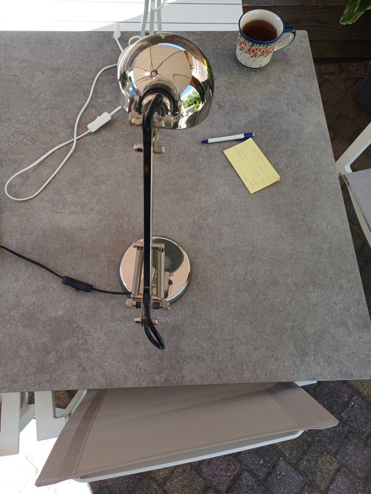 IKEA Forsa Bureaulamp zilver, Bureaulamp, Gebruikt, Met schakelaar, Ophalen of Verzenden
