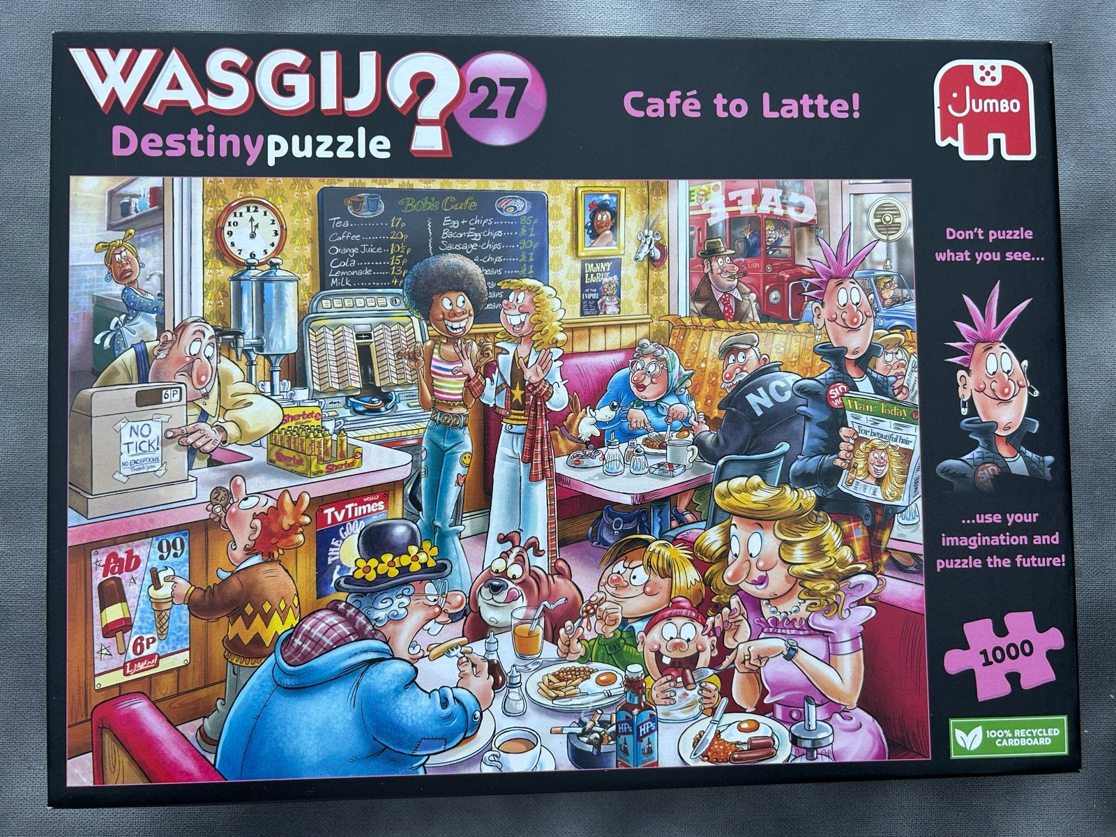Wasgij Destiny 27: Café to Latte! Legpuzzel 1000 stukjes, Ophalen of Verzenden, 500 t/m 1500 stukjes, Zo goed als nieuw, Legpuzzel