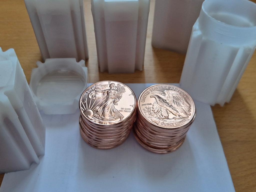 20 x 1 oz Copper Round. Walking Liberty Half Dollar. KOPER!, Ophalen of Verzenden, Koper