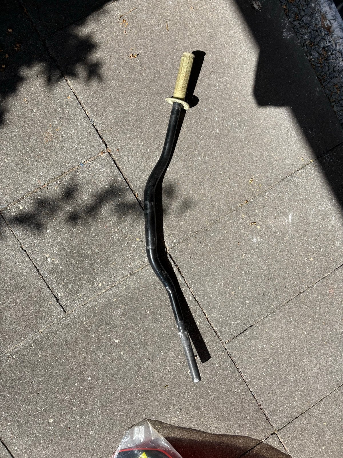 Zwart stuur met handvat voor crossmotor, Ophalen of Verzenden, Gebruikt, Overige typen