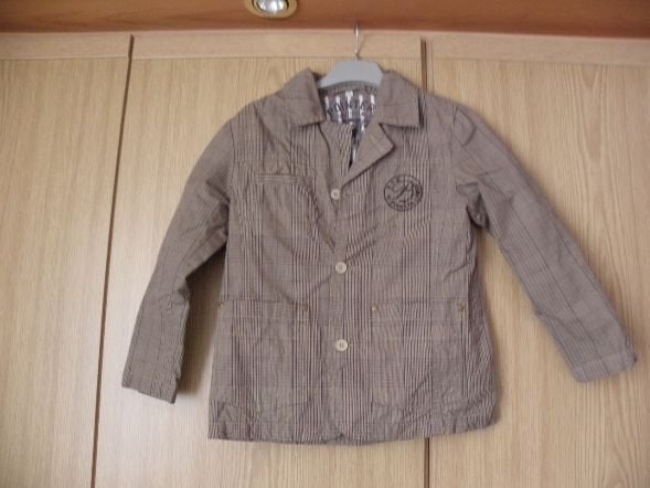 Bruin katoenen gevoerd college jasje POINTER 122 nieuwstaat, Ophalen of Verzenden, Zo goed als nieuw, Pointer, Jongen