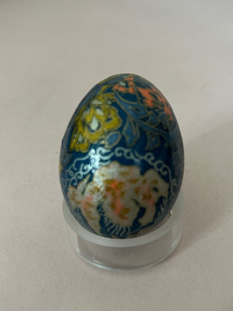 Vintage Chinees cloisonne decoratie ei, Ophalen of Verzenden