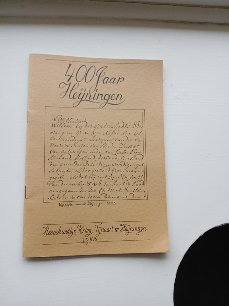 400 jaar Heijningen heemkundekring fijnaart, Boeken, Ophalen of Verzenden