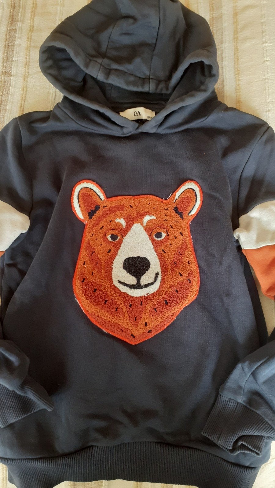 C&A Hoodie met Beer Opdruk Maat 140, Kinderen en Baby's, Kinderkleding | Maat 140, Gebruikt, C&A, Jongen of Meisje, Trui of Vest
