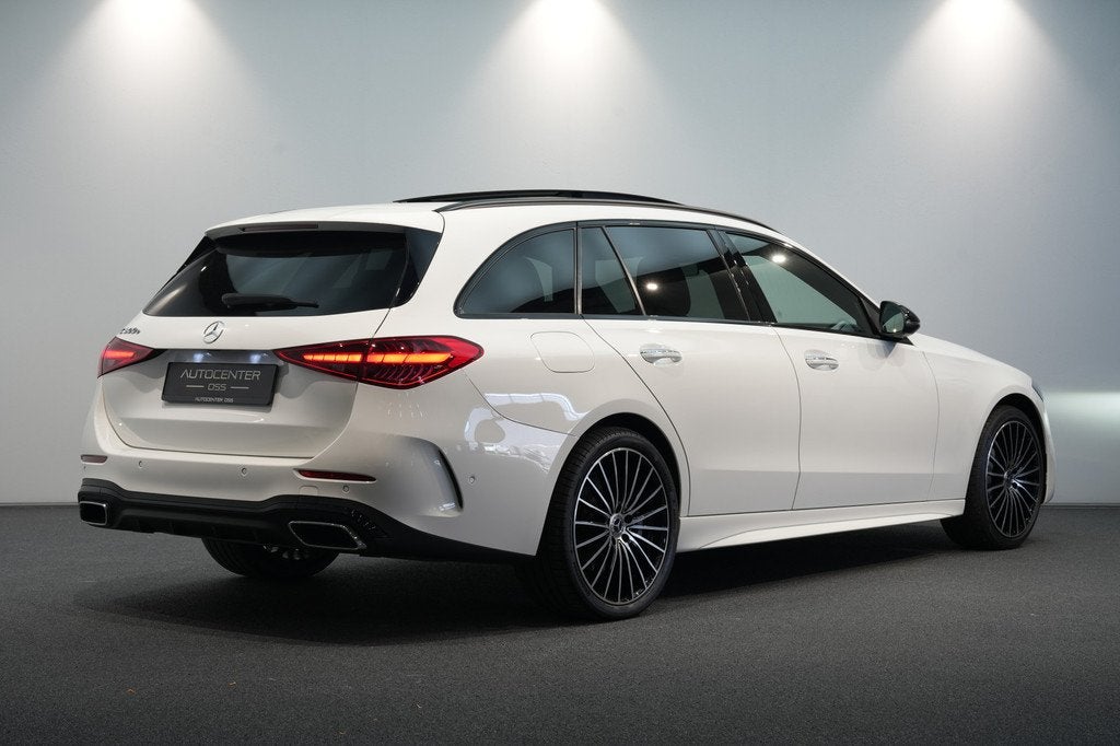 Mercedes-Benz C-Klasse Estate 300 e AMG ✅ PANO ✅ NIGHT, 12 maanden, Achterwielaandrijving, Zwart, 4 cilinders