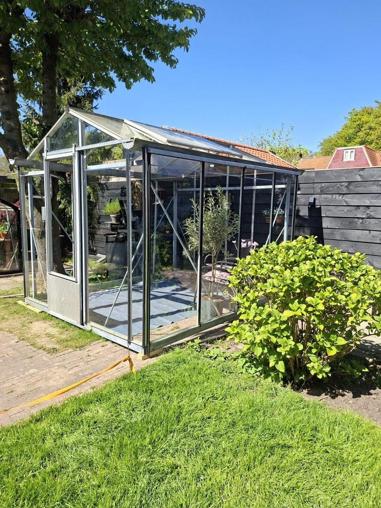 Tuinkas. Stormvaste tuinkas compleet gegalvaniseerd, Tuin en Terras, Kassen, Ophalen of Verzenden, Glas, Aluminium