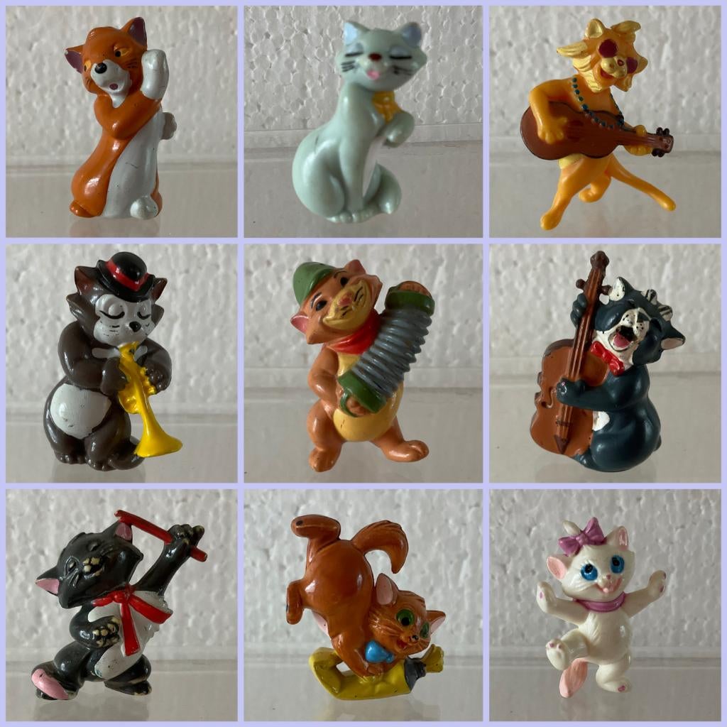 Disney Aristocats ferrero figuurtjes - 1989 - complete set, Verzamelen, Ophalen of Verzenden, Overige figuren, Zo goed als nieuw