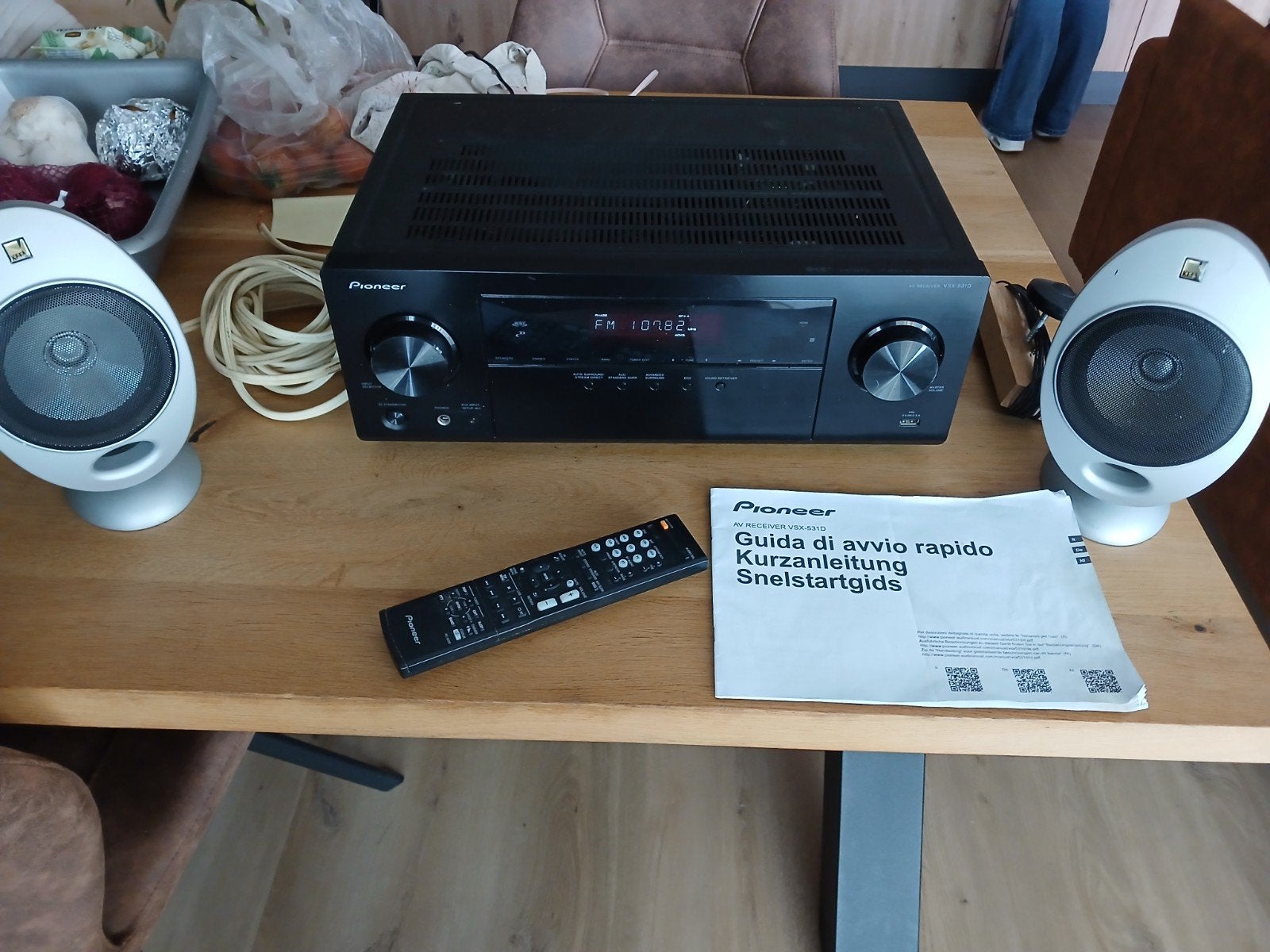 Pioneer VSX-531D Receiver met KEF luidsprekers, Ophalen of Verzenden, Gebruikt, Stereo, Pioneer