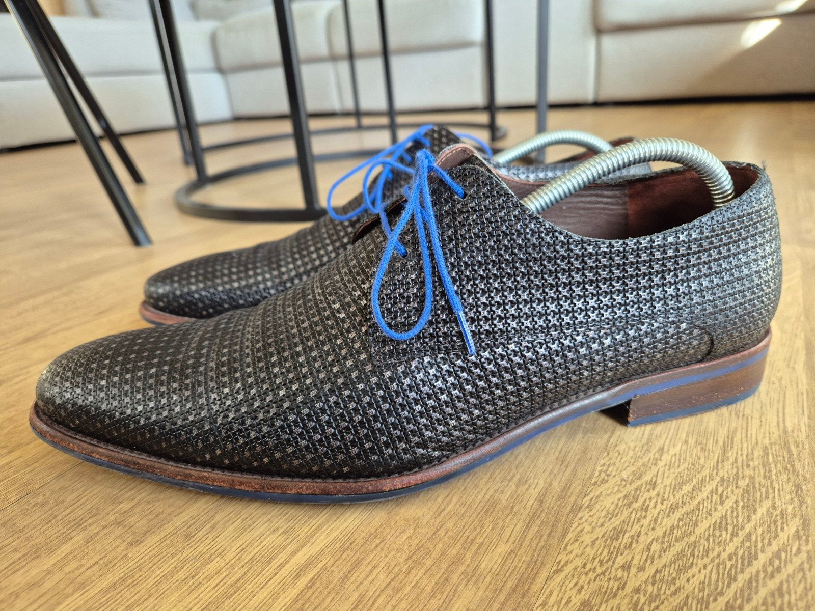 Floris van Bommel herenschoenen maat 44 / 9.5, Blauw, Floris van Bommel, Ophalen of Verzenden, Gedragen