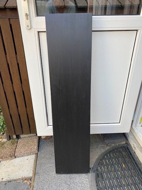 Zwevende wandplank van ikea zwart 110x26cm, Ophalen of Verzenden, Gebruikt
