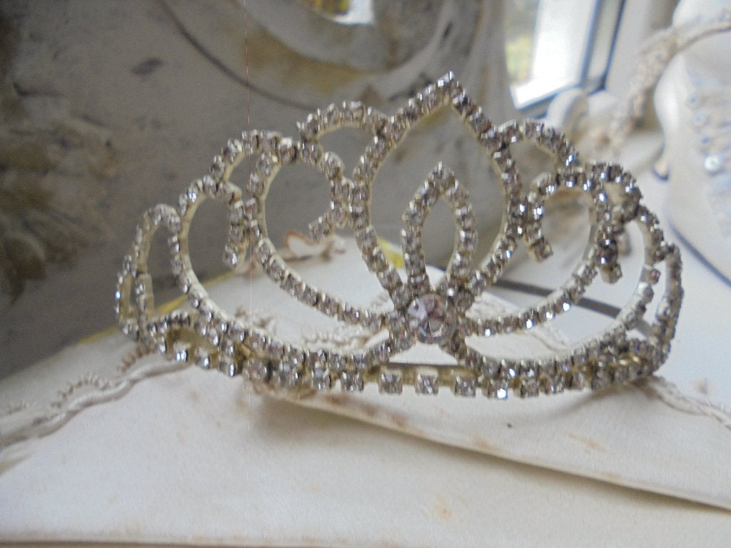 Supermooie tiara met strasssteentjes, bruidskroontje, Ophalen of Verzenden
