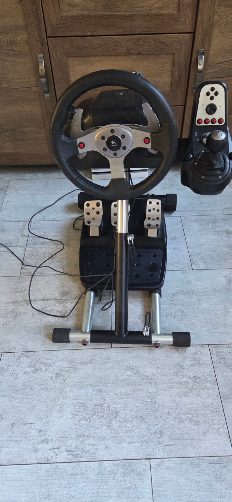 Logitech racestuur, pedalen, versnellingspook + standaard, Spelcomputers en Games, Spelcomputers | Overige Accessoires, Ophalen