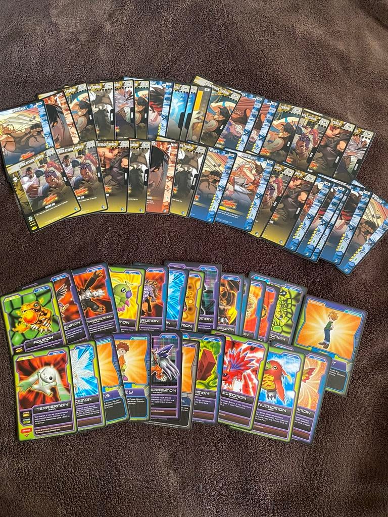 Digimon & streetfighter kaarten, Ophalen of Verzenden, Zo goed als nieuw, Meerdere kaarten