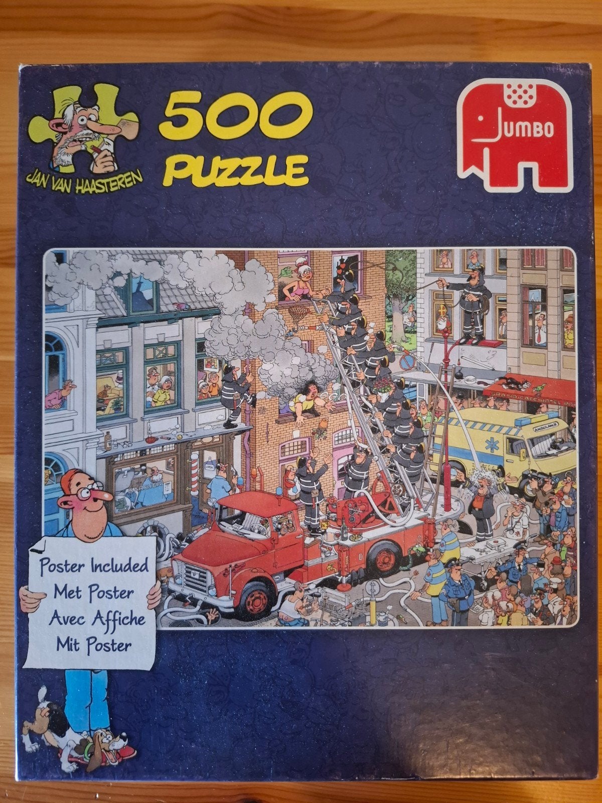 haasteren puzzel brandmeester 500 stk, Ophalen of Verzenden, 500 t/m 1500 stukjes, Gebruikt