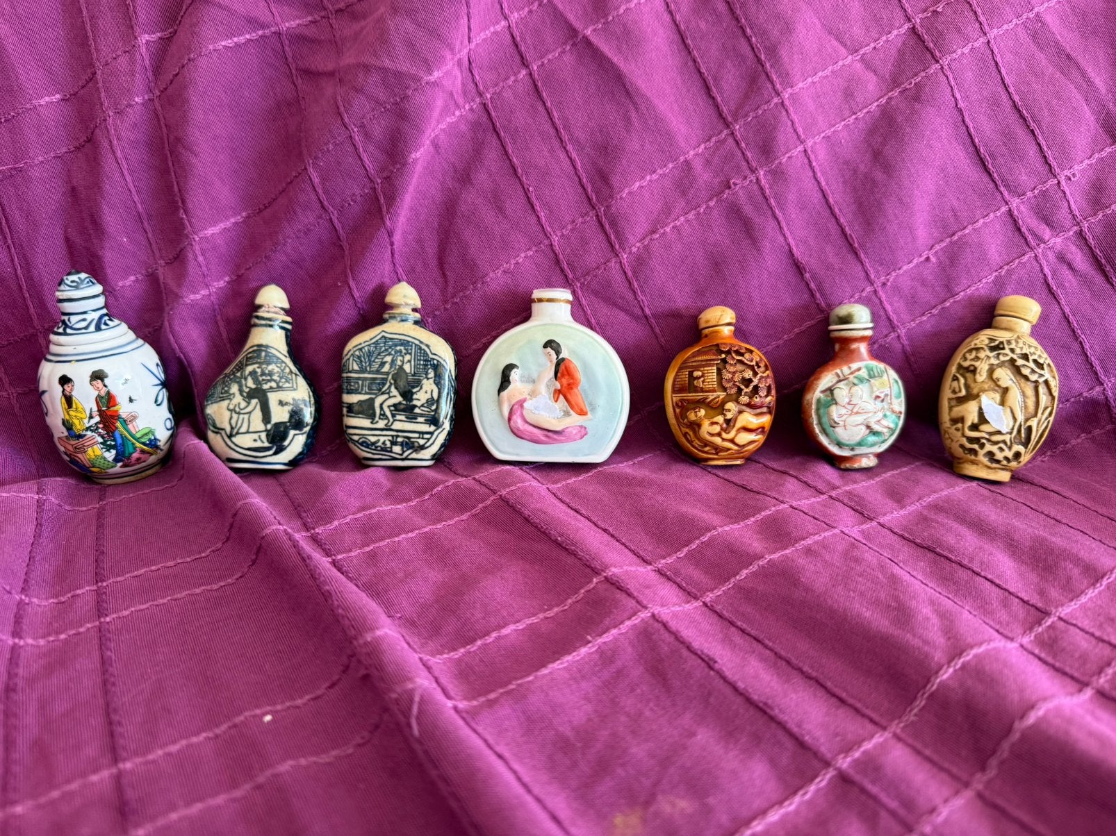 Parfum flesjes geurflesjes erotisch, Verzamelen, Ophalen of Verzenden, Zo goed als nieuw, Miniatuur