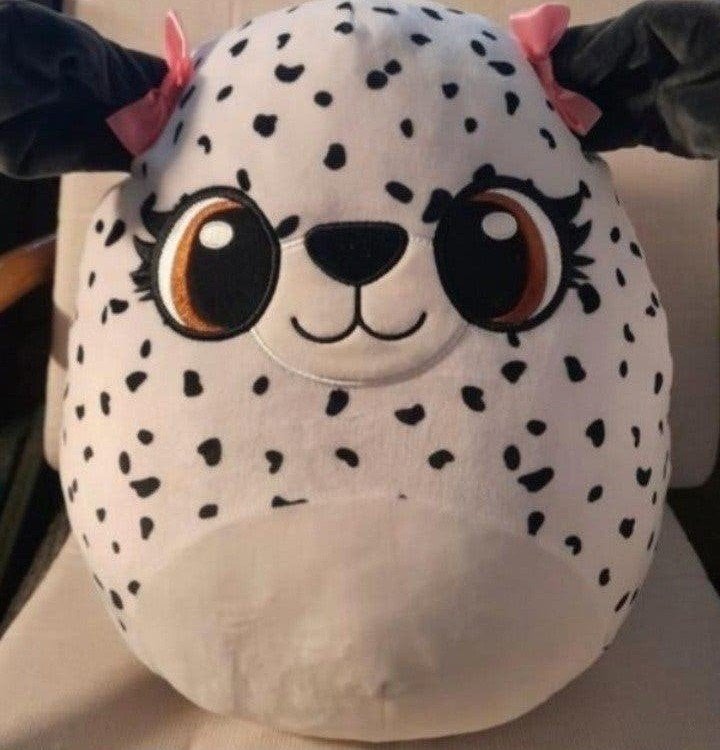 Squishmallow Dalmatiër knuffel hond groot ZGAN, Verzenden, Hond, Zo goed als nieuw, Middelgroot (20 tot 80 cm)