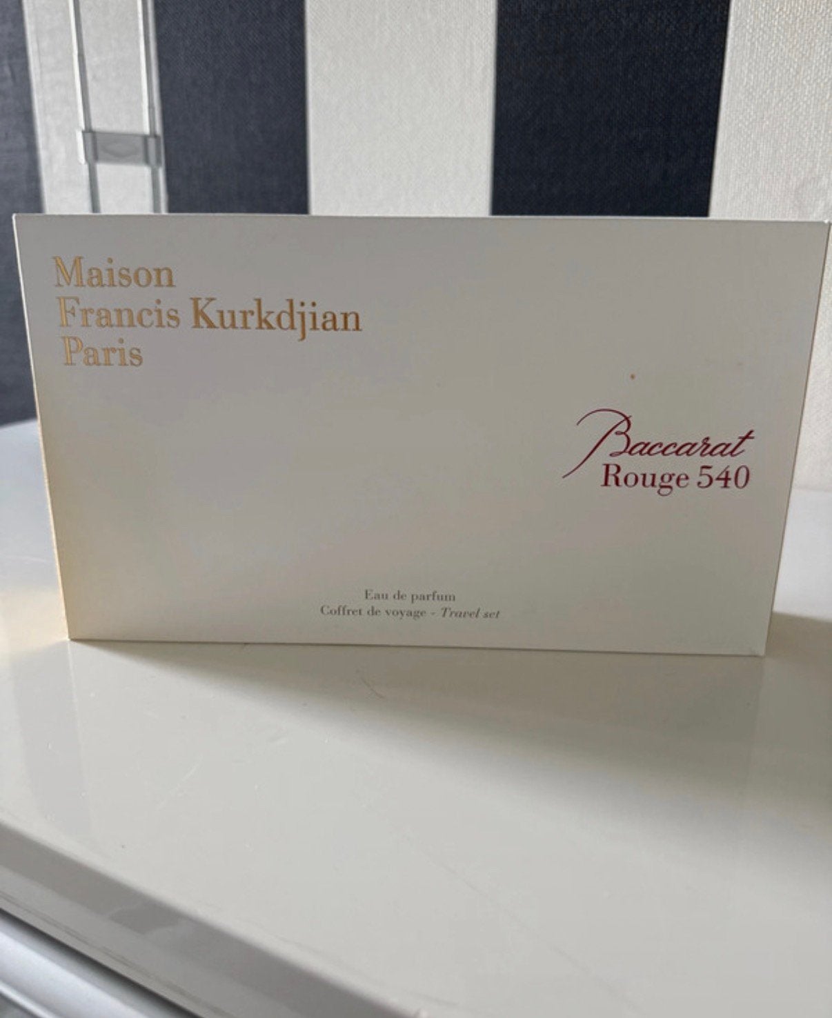 Maison Francis Kurkdjian travel set, Doos, Ophalen of Verzenden, Minder dan 40 cm, Nieuw