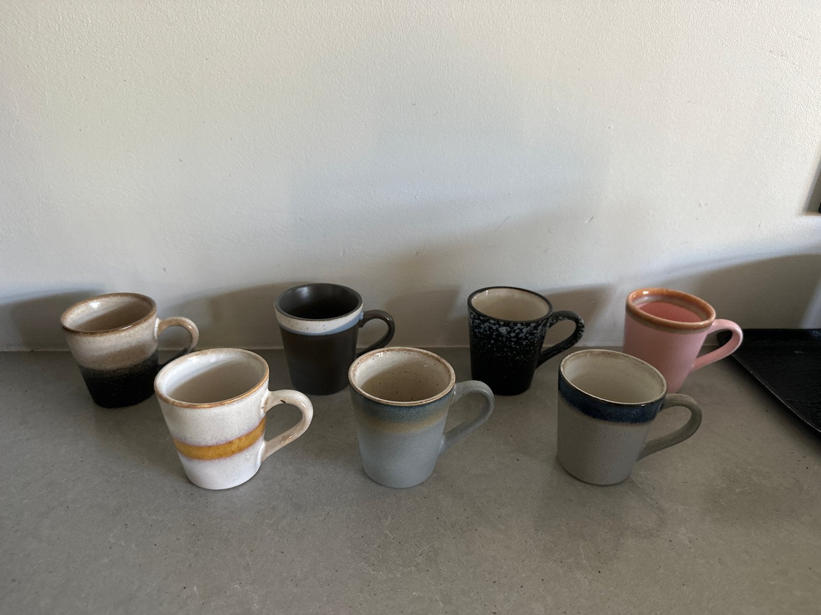 HK Living espresso kopjes - set van 7, Ophalen, Gebruikt, Overige merken, Keramiek