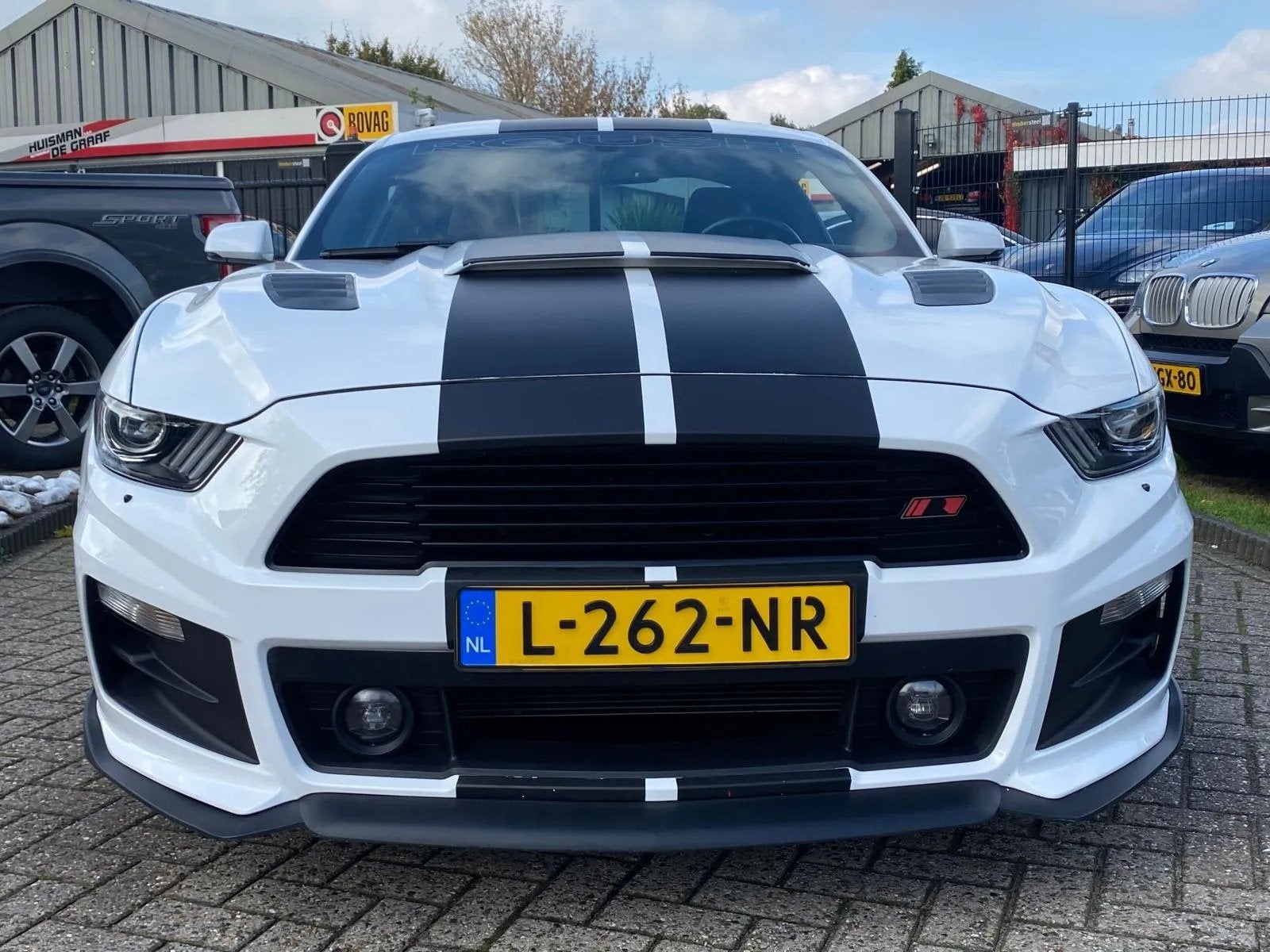 Ford Mustang 5.0 V8 GT Roush Stage 2 Wit 2015 Handgeschakeld, 4 stoelen, Wit, Leder, Bedrijf