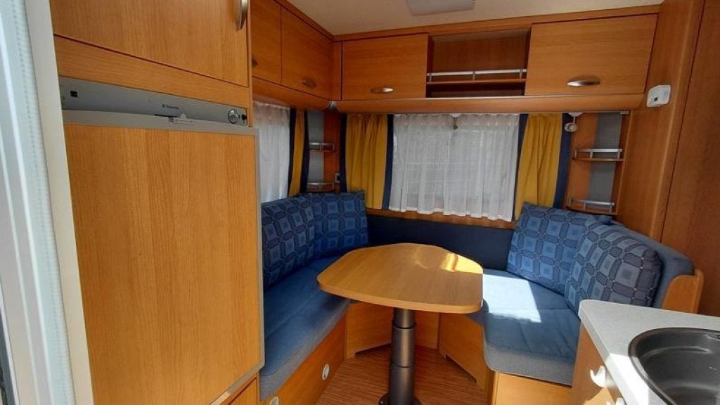 Knaus Sport 450 FS MOVER AIRCO LUIFEL, Caravans en Kamperen, Rondzit, Bedrijf, 750 - 1000 kg, Luifel