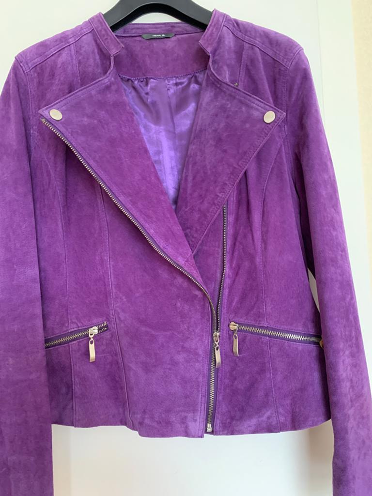 Nieuw Paars Suede jasje maat xL, Kleding | Dames, Ophalen of Verzenden, Zo goed als nieuw, Maat 46/48 (XL) of groter, Paars