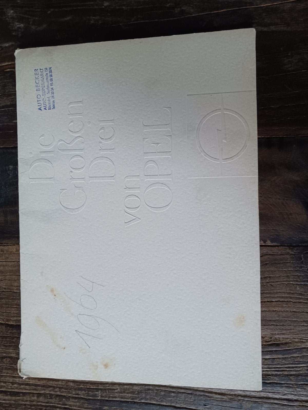 Opel Kapitän Admiral Diplomat folders +/- 1964 (Duitstalig), Ophalen of Verzenden, Zo goed als nieuw, Opel