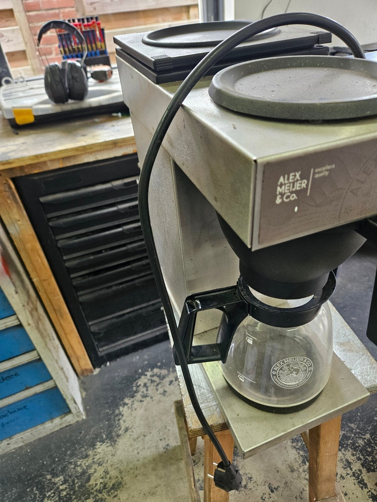 koffiezetapparaat Alex meier, Ophalen, Koffiemachine
