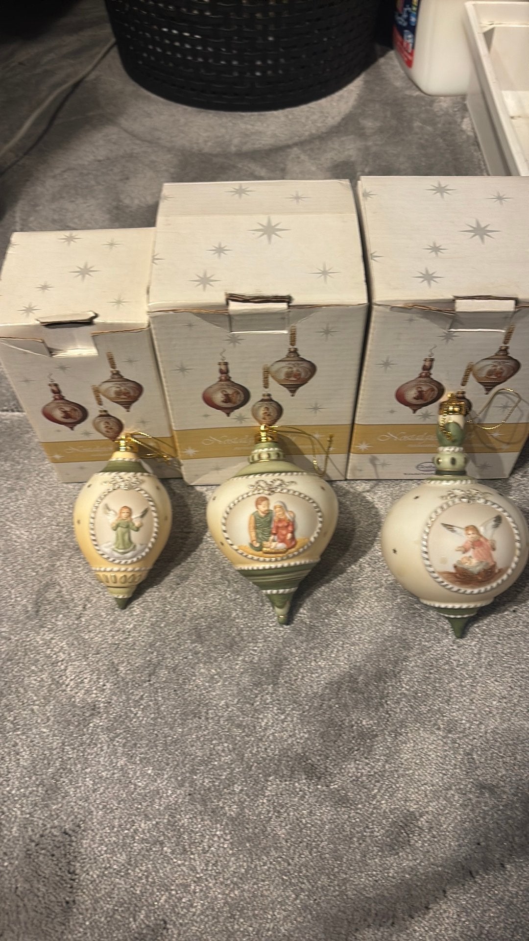3 luxe porseleinen Goebel "Nostalgie kersthanger ornamenten, Ophalen of Verzenden, Nieuw