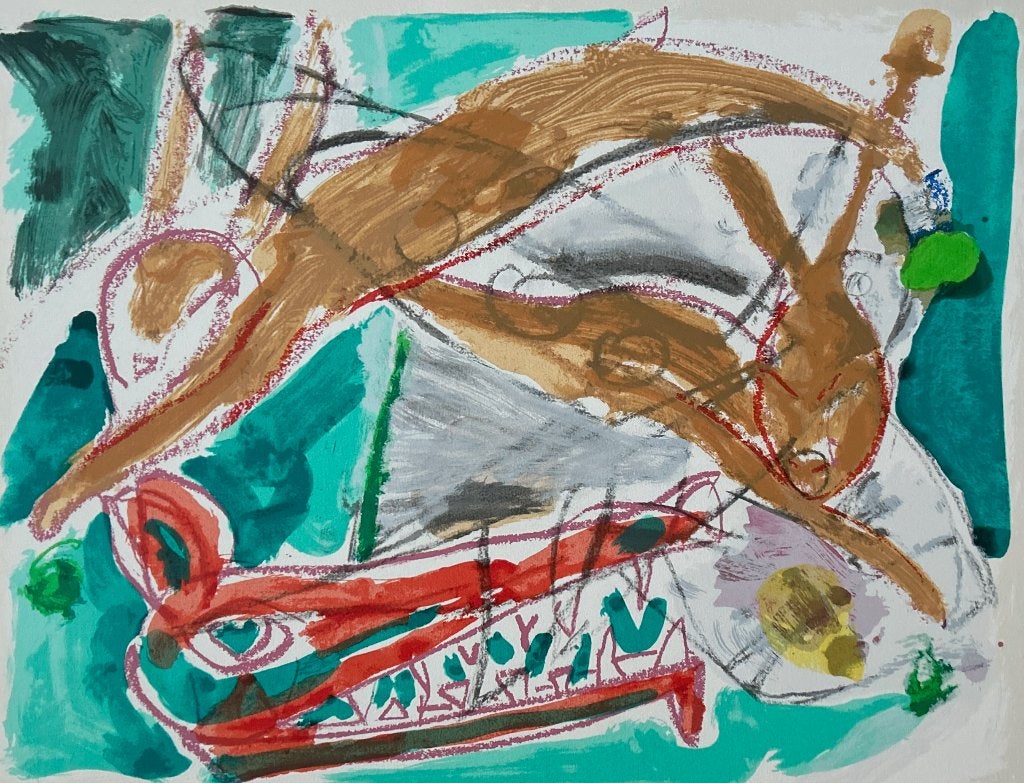 Zeefdruk Anton Vrede, Antiek en Kunst, Kunst | Litho's en Zeefdrukken, Gesigneerd, Verzenden, Zeefdruk