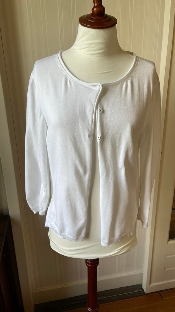 Peserico wit zomer vestje mt 50 ca 42/44, zgan, katoen, Kleding | Dames, Truien en Vesten, Ophalen of Verzenden, Zo goed als nieuw