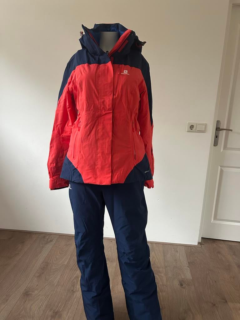 Salomon Skipak Maat L - Ski Jas en Broek, Kleding | Dames, Wintersportkleding, Ophalen of Verzenden, Zo goed als nieuw, Maat 42/44 (L)