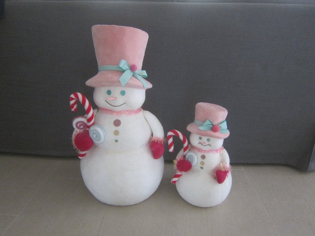 kerstdecoratie  HEEL GROOT Kerstman sneeuwpop  flock, Ophalen of Verzenden, Zo goed als nieuw