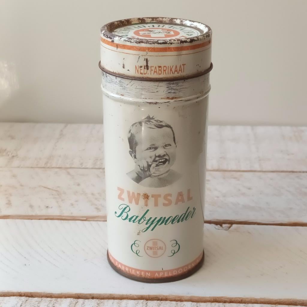 Vintage Zwitsal Babypoeder Blik, Ophalen of Verzenden