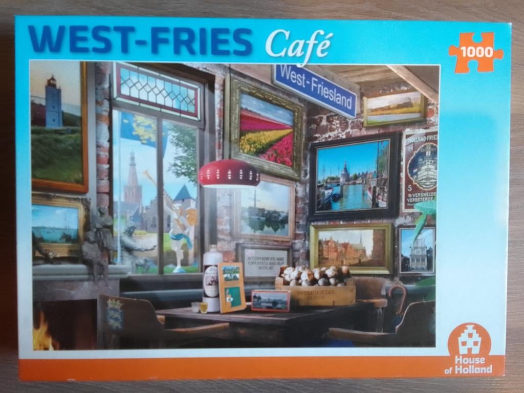 Puzzel WEST-FRIES Café, 1000 stukjes, compleet, Ophalen of Verzenden, 500 t/m 1500 stukjes, Zo goed als nieuw, Legpuzzel
