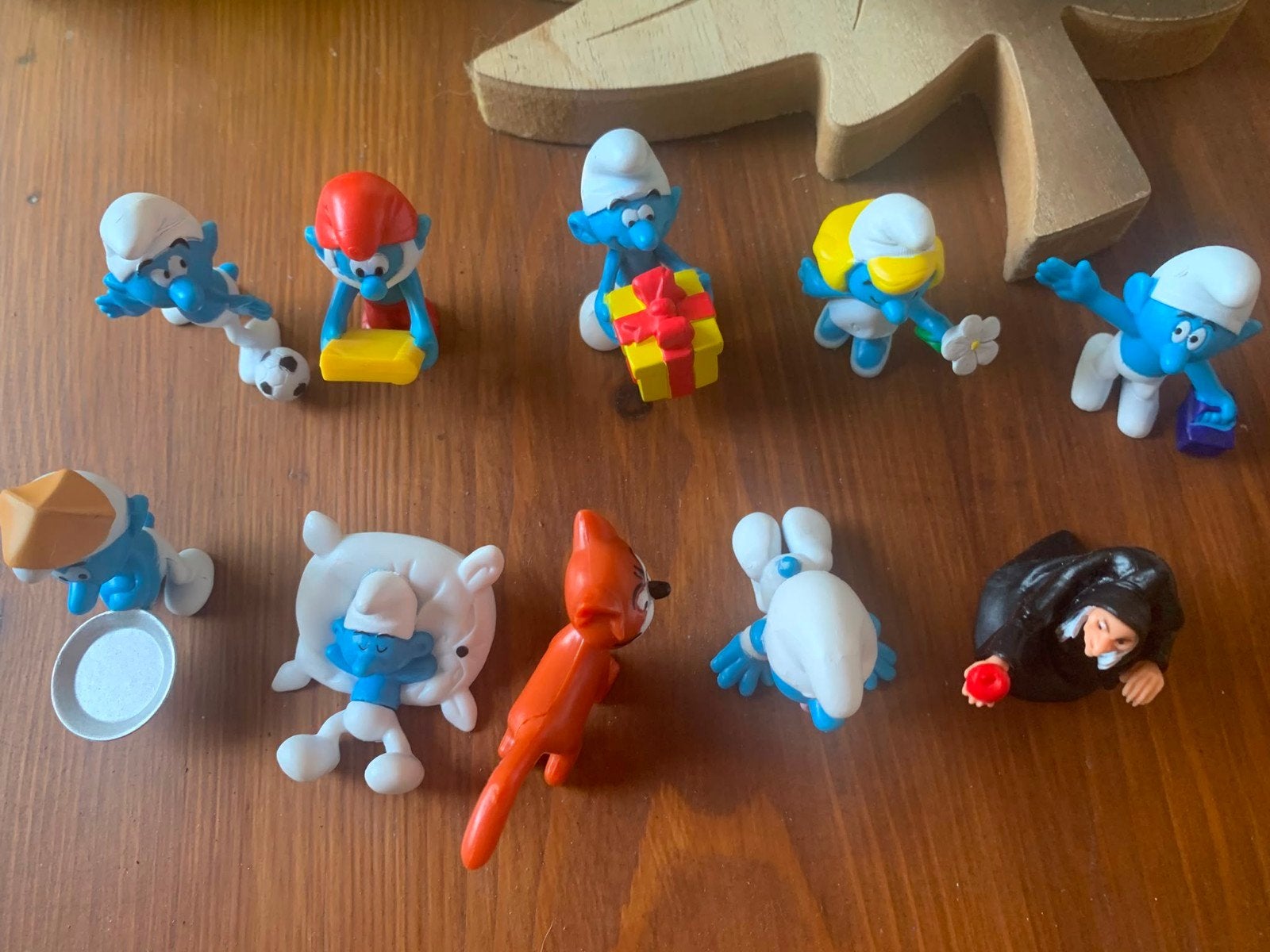 8 Smurfen en Azraël, Ophalen of Verzenden, Zo goed als nieuw, Verschillende Smurfen