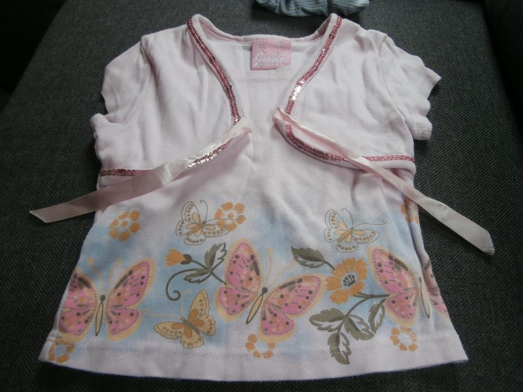 Shirt t-shirt vestje Jessie Girl 5 jarige roze vlinders 104, Kinderen en Baby's, Kinderkleding | Maat 104, Gebruikt, Meisje, Ophalen of Verzenden