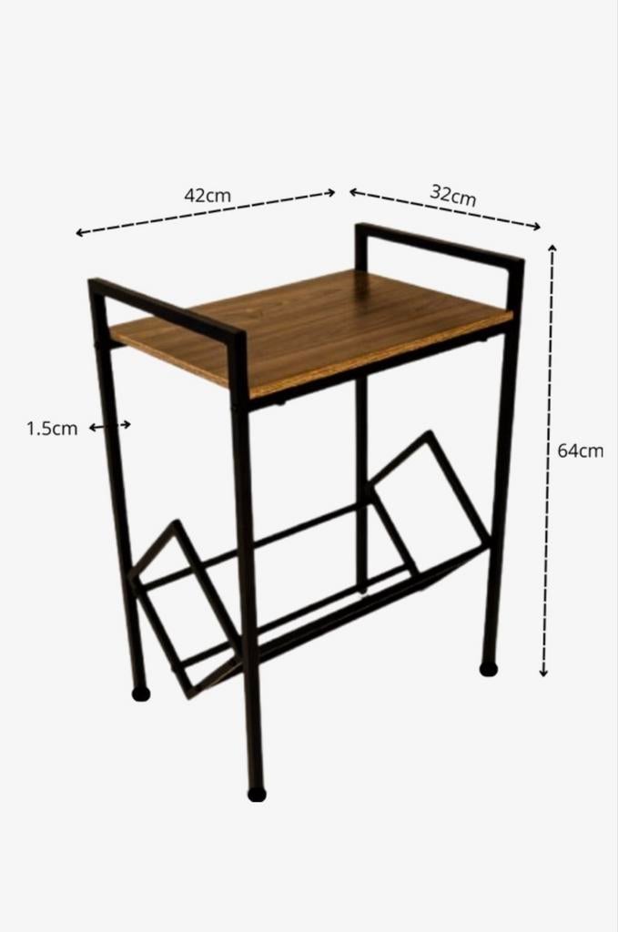 Platenstandaard / Bijzettafel met opbergruimte, Nieuw, Ophalen of Verzenden, Sera@live.nl, 60 cm of meer