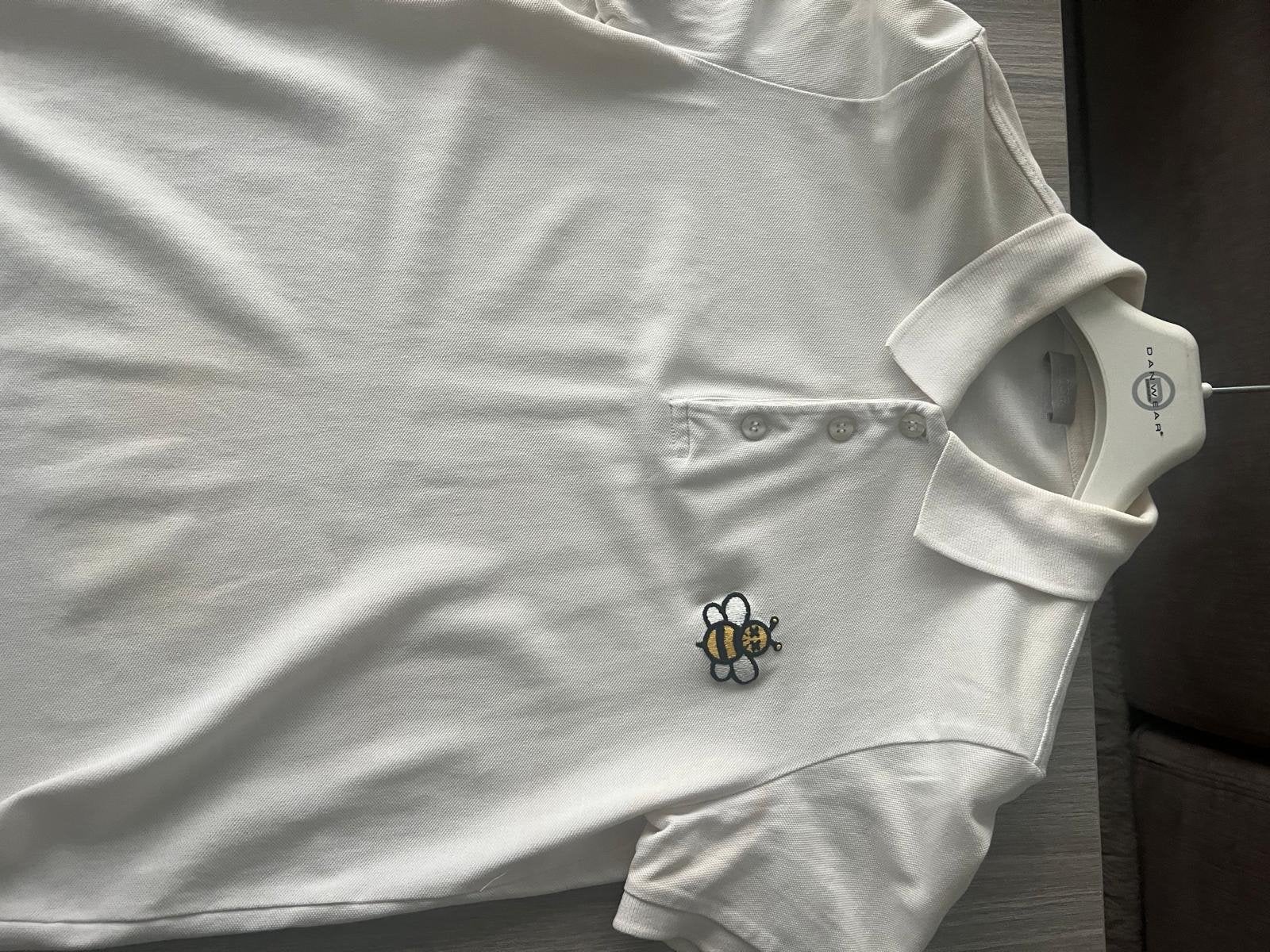 Dior Polo Shirt met Bijenlogo - Wit, Maat S, Kleding | Heren, Ophalen of Verzenden, Gedragen, Maat 46 (S) of kleiner, Wit
